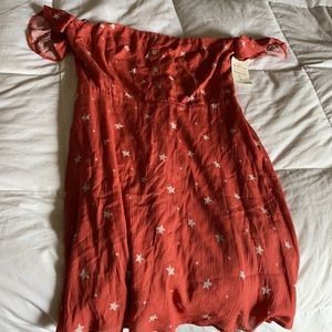 Sadie & sage red star mini dress